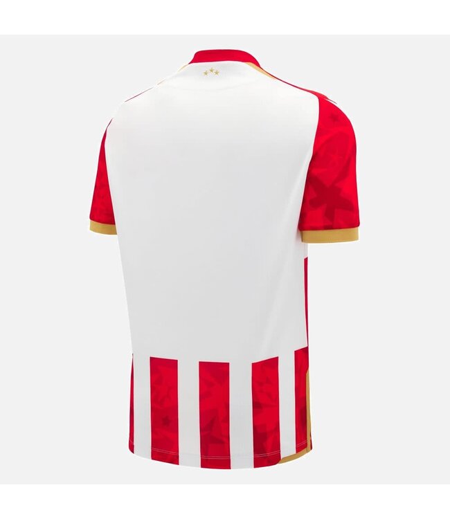 Macron Macron Red Star Belgrade 2024 - 25 Authentic Home Jersey - Red/White/Gold
