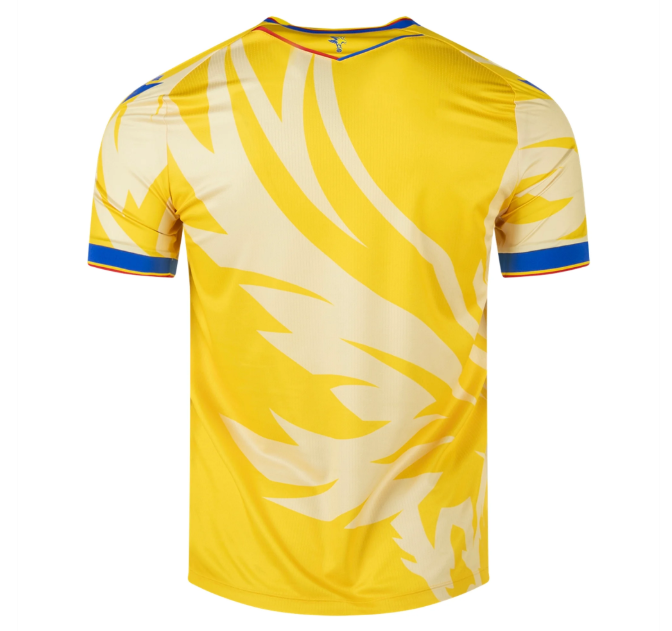Macron Crystal Palace 2024 - 25 Authentic Away Jersey - Yellow/Royal Blue