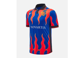 Macron FC Basel 2024- 25 Authentic Home Jersey - Red/Royal Blue/Gold