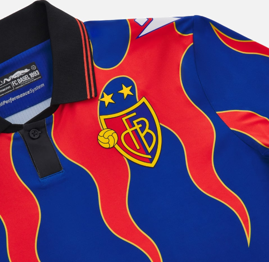 Macron FC Basel 2024- 25 Authentic Home Jersey - Red/Royal Blue/Gold