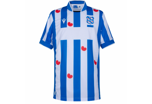 Macron SC Heerenveen 202\4 - 25 Authentic Home Jersey - White/Loyal Blue/Red