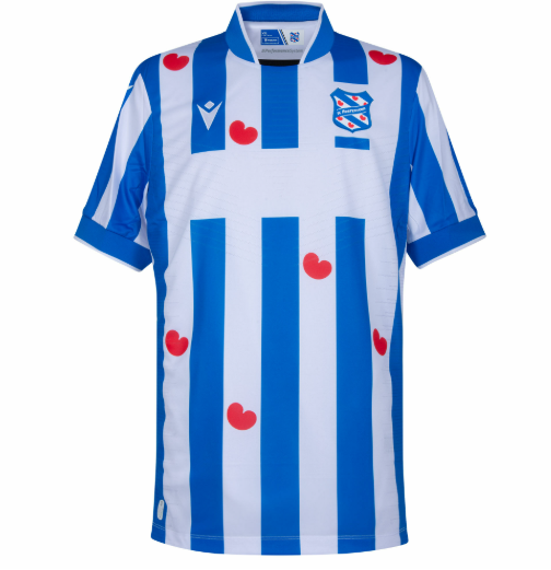 Macron SC Heerenveen 202\4 - 25 Authentic Home Jersey - White/Loyal Blue/Red