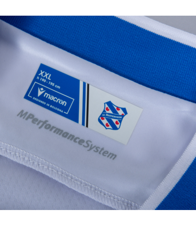 Macron Macron SC Heerenveen 202\4 - 25 Authentic Home Jersey - White/Loyal Blue/Red