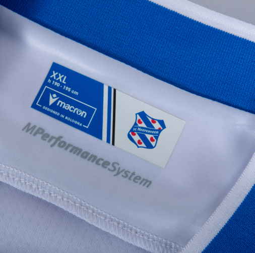 Macron SC Heerenveen 202\4 - 25 Authentic Home Jersey - White/Loyal Blue/Red