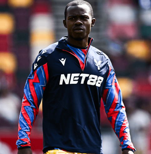 Macron Crystal Palace 2024 - 25 Authentic 1/4 Zip Training Top - Navy Blue/Red