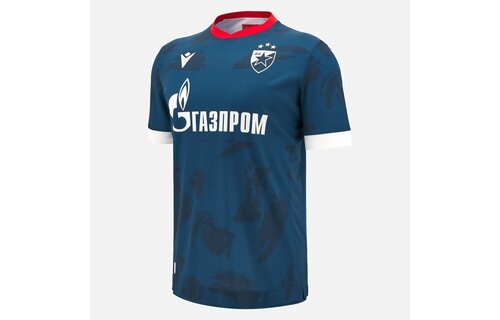 Macron Red Star Belgrade 2024 - 25 Authentic Away Jersey - Forest Green/Red