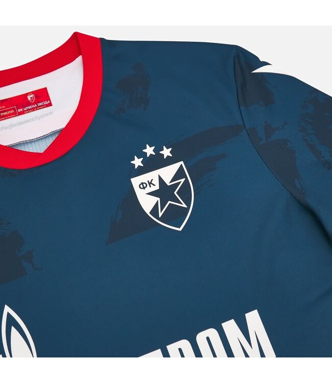 Macron Macron Red Star Belgrade 2024 - 25 Authentic Away Jersey - Forest Green/Red