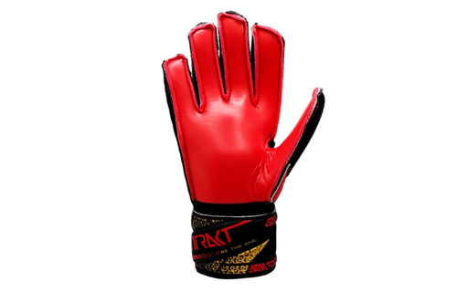 Reusch Jr Attrakt Solid Finger Save Goalkeeper Gloves - Black/Gold/Firy