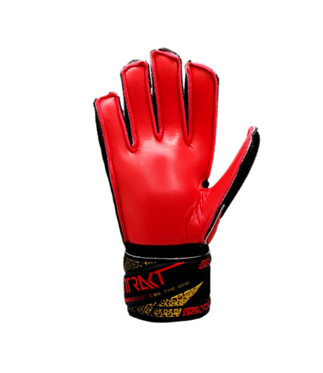 Reusch Reusch Jr Attrakt Solid Finger Save Goalkeeper Gloves - Black/Gold/Firy