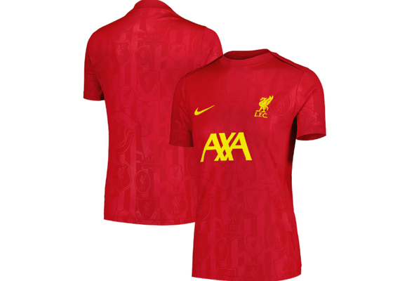 Nike Liverpool 2024 - 25 Academy Pro Pre Match Training Jersey - Gym Red/Chrome Yellow