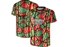 adidas Arsenal 2024 - 25 Labrum Prematch Training Jersey- Red/Black/Multi