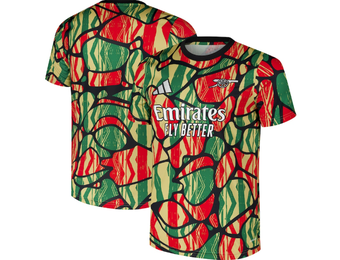 adidas Arsenal 2024 - 25 Labrum Prematch Training Jersey- Red/Black/Multi