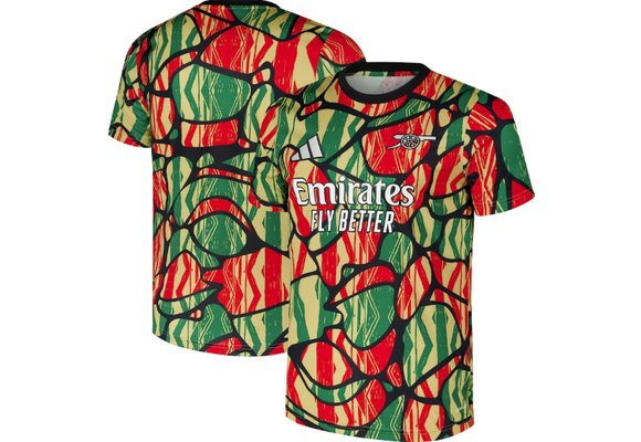 adidas Arsenal 2024 - 25 Labrum Prematch Training Jersey- Red/Black/Multi