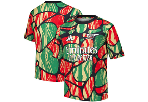 adidas Youth Arsenal 2024 - 25 Labrum Prematch Training Jersey- Red/Black/Multi