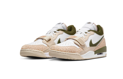 Nike Air Jordan Legacy 312 Low PSG Paris Saint Germain Limited Edition Shoes - Sanddift/Hemp/White/Rough Green/Sequoia