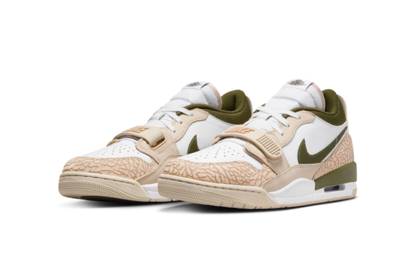 Nike Air Jordan Legacy 312 Low PSG Paris Saint Germain Limited Edition Shoes - Sanddift/Hemp/White/Rough Green/Sequoia