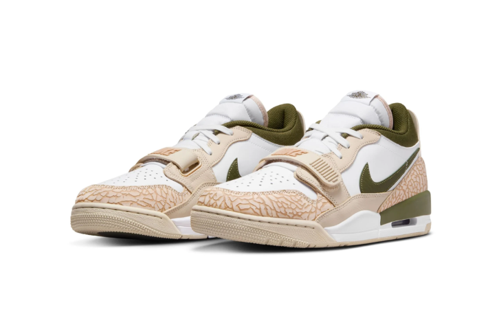 Nike Air Jordan Legacy 312 Low PSG Paris Saint Germain Limited Edition Shoes - Sanddift/Hemp/White/Rough Green/Sequoia