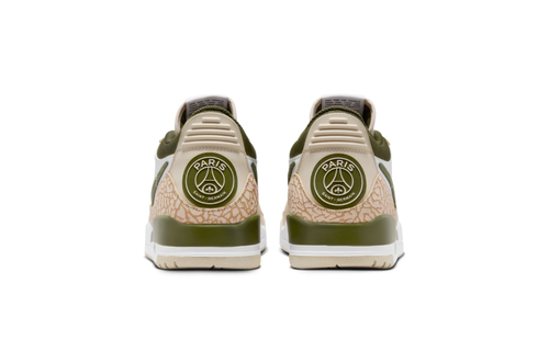 Nike Air Jordan Legacy 312 Low PSG Paris Saint Germain Limited Edition Shoes - Sanddift/Hemp/White/Rough Green/Sequoia