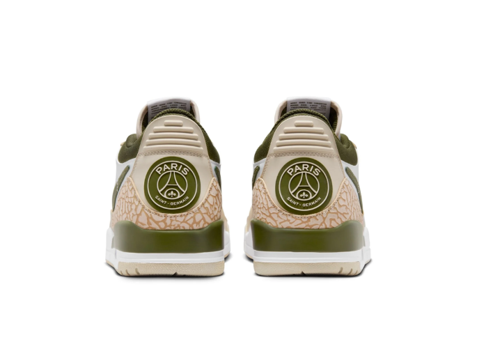 Nike Air Jordan Legacy 312 Low PSG Paris Saint Germain Limited Edition Shoes - Sanddift/Hemp/White/Rough Green/Sequoia