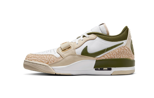 Nike Air Jordan Legacy 312 Low PSG Paris Saint Germain Limited Edition Shoes - Sanddift/Hemp/White/Rough Green/Sequoia