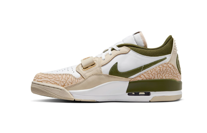 Nike Air Jordan Legacy 312 Low PSG Paris Saint Germain Limited Edition Shoes - Sanddift/Hemp/White/Rough Green/Sequoia