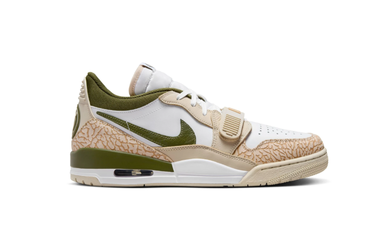 Nike Air Jordan Legacy 312 Low PSG Paris Saint Germain Limited Edition Shoes - Sanddift/Hemp/White/Rough Green/Sequoia