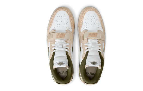Nike Air Jordan Legacy 312 Low PSG Paris Saint Germain Limited Edition Shoes - Sanddift/Hemp/White/Rough Green/Sequoia