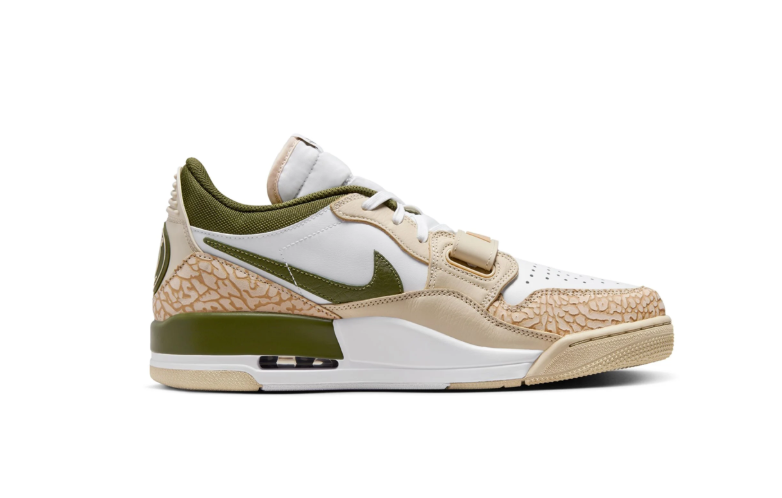 Nike Air Jordan Legacy 312 Low PSG Paris Saint Germain Limited Edition Shoes - Sanddift/Hemp/White/Rough Green/Sequoia
