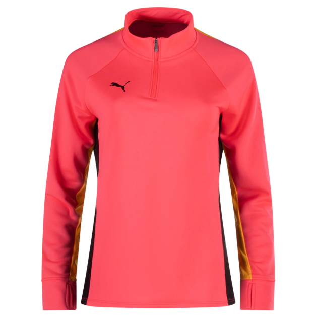 Puma Womens Blaze Quarter Zip Training Top - Sunset Glow/Black/Sun Stream