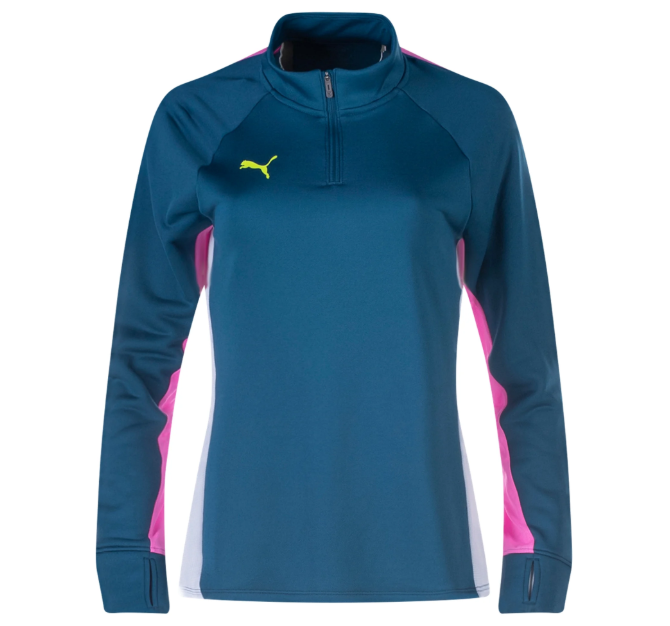 Puma Womens Blaze Quarter Zip Training Top - Navy Blue/Amethyst