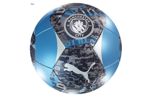 Puma Manchester City 2024 - 25 ftBl Culture PreMatch Soccer Ball - Dark Indigo/Laser Blue