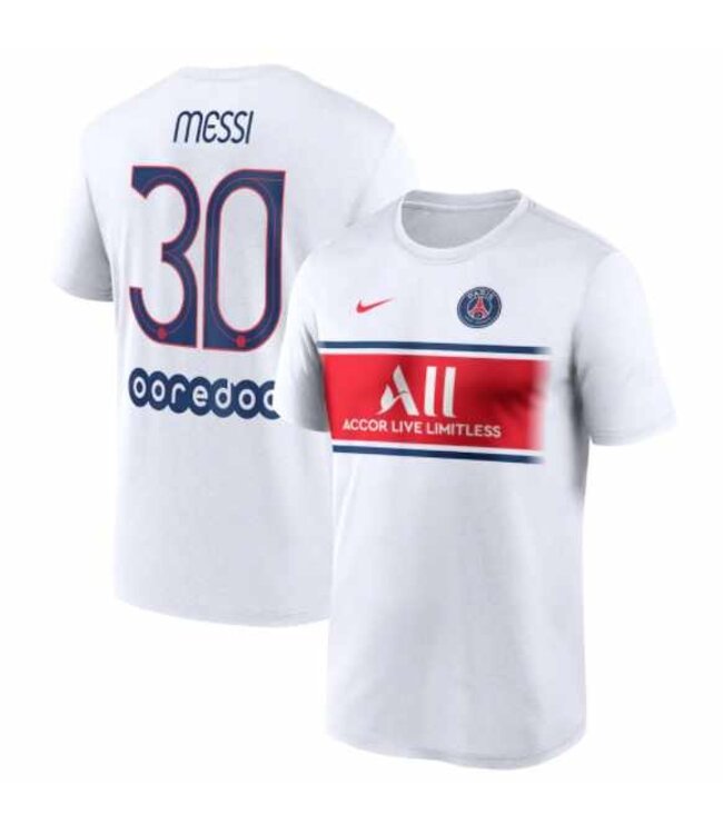 Nike Nike PSG Paris Saint German Messi # 30 DriFit Hero Shirt - White