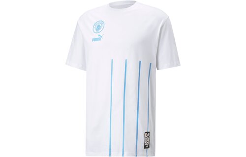 Puma Manchester CIty 2022 -23 ftbl Culture Soccer Shirt- White/Light Blue