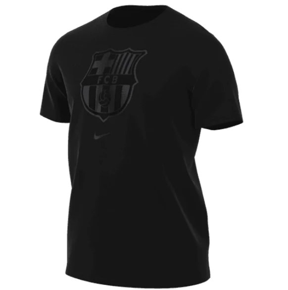 Nike Barcelona 2023-24 Crest Tee Shirt - Blackout