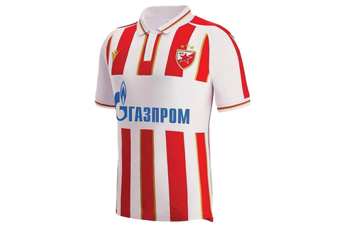 Macron Red Star Belgrade 2023 - 24 Authentic Home Jersey - Red/White/Royal