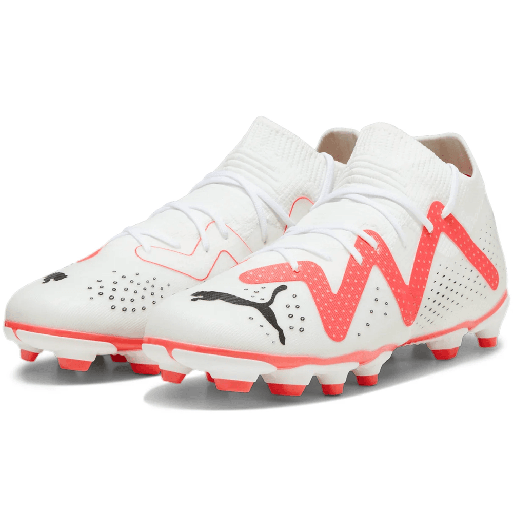 Puma Jr Future Match FG/AG - White/Black/Fire Orchid