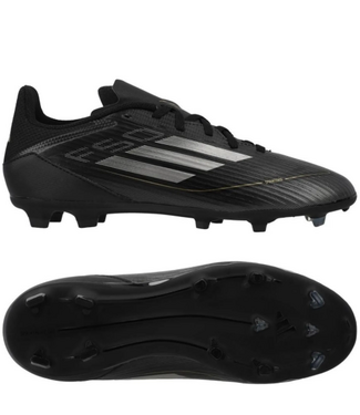adidas adidas Jr F50 League FG Soccer Shoes - Core Black/Iron Metallic/Gold