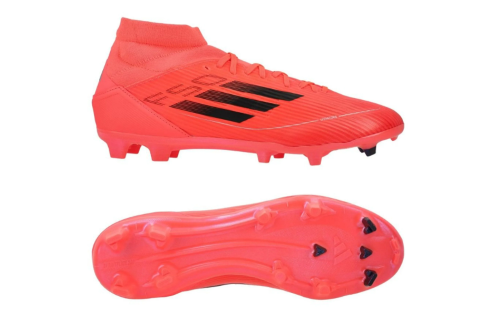 adidas Womens F50 League Mid FG / MG - Turbo/Aurora/Platinum Metallic