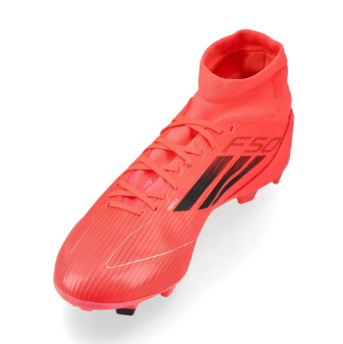 adidas Womens F50 League Mid FG / MG - Turbo/Aurora/Platinum Metallic
