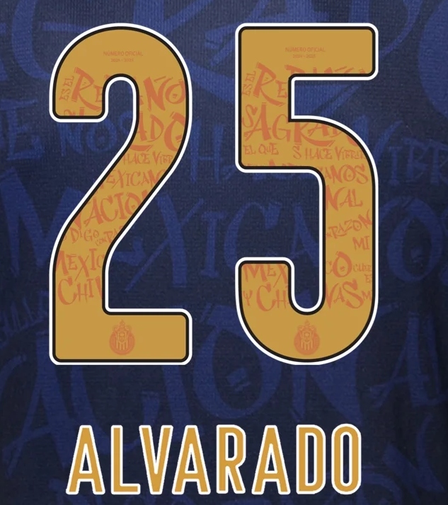 Liga MX 2025 Official Nameset ( Name and Number Set)