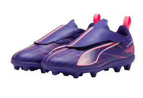 Puma Jr Ultra Play FG/AG Toddler Cleats - Lapis Lazuli/White/Sunset Glow