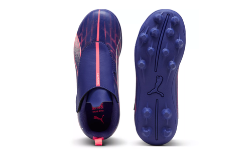 Puma Jr Ultra Play FG/AG Toddler Cleats - Lapis Lazuli/White/Sunset Glow