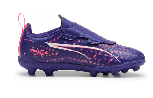 Puma Jr Ultra Play FG/AG Toddler Cleats - Lapis Lazuli/White/Sunset Glow