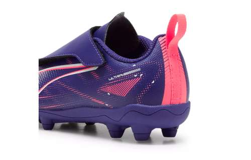 Puma Jr Ultra Play FG/AG Toddler Cleats - Lapis Lazuli/White/Sunset Glow