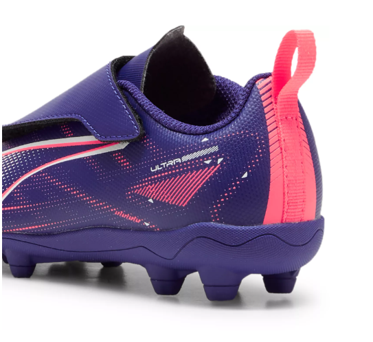 Puma Jr Ultra Play FG/AG Toddler Cleats - Lapis Lazuli/White/Sunset Glow