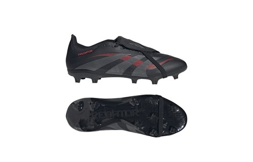 adidas Predator 25 League Fold Over Tongue FG Stealth Pack -Black/Grey Four/Lucid Red