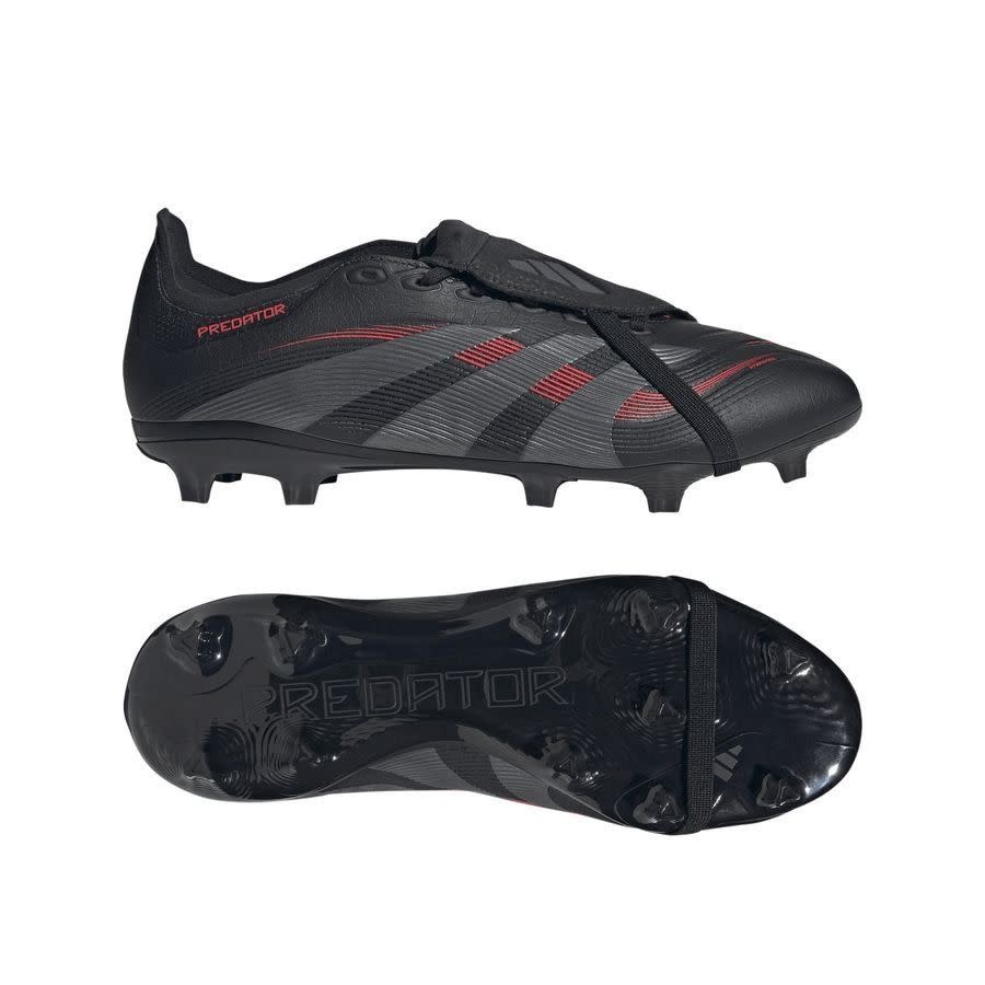 adidas Predator 25 League Fold Over Tongue FG Stealth Pack -Black/Grey Four/Lucid Red
