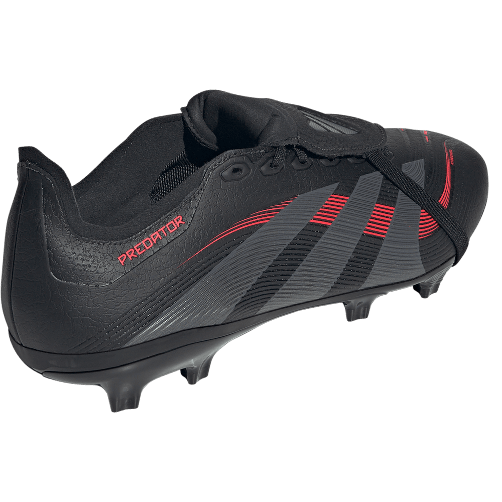 adidas Predator 25 League Fold Over Tongue FG Stealth Pack -Black/Grey Four/Lucid Red