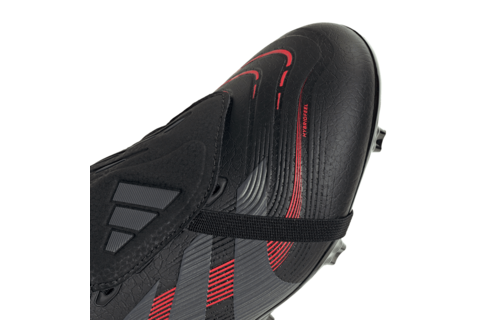 adidas Predator 25 League Fold Over Tongue FG Stealth Pack -Black/Grey Four/Lucid Red
