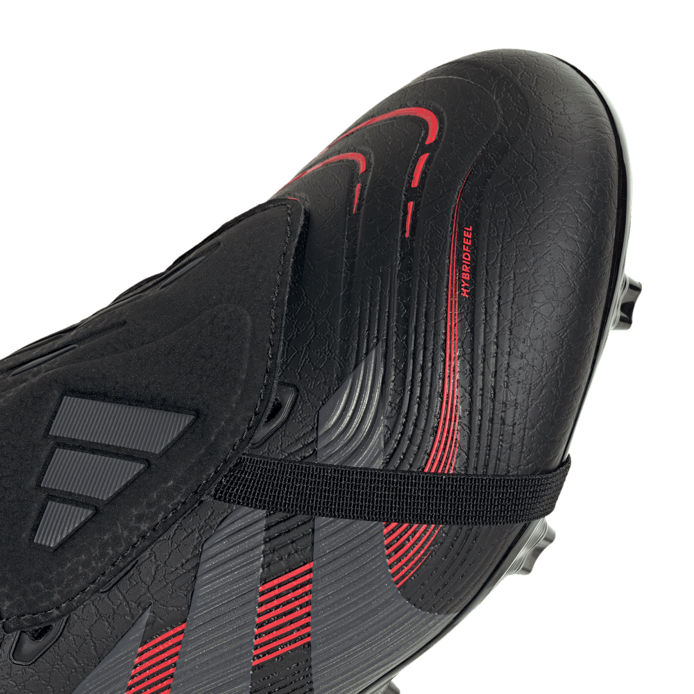 adidas Predator 25 League Fold Over Tongue FG Stealth Pack -Black/Grey Four/Lucid Red